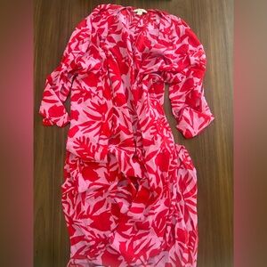 LOFT Pink Floral Lightweight coverup/duster